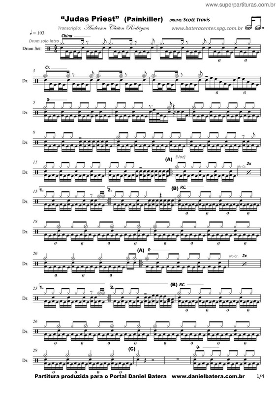 Partitura da música Painkiller v.2