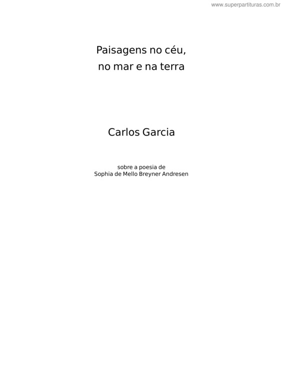 Partitura da música Paisagens No Céu, No Mar E Na Terra