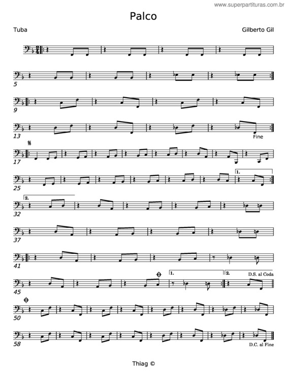 Partitura da música Palco – Gilberto Gil v.4