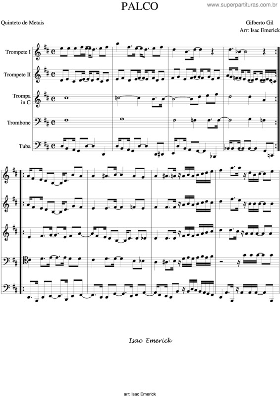 Partitura da música Palco v.2