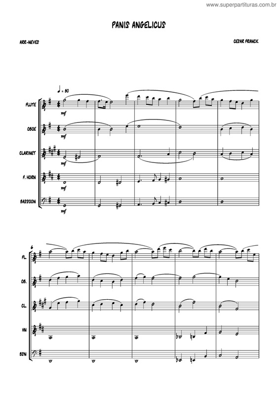 Partitura da música Panis Angelicus v.3
