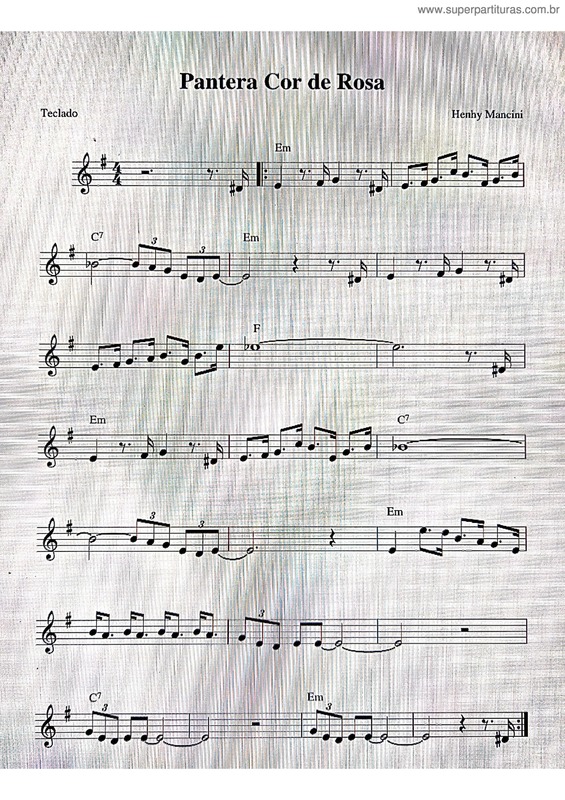 Partitura da música Pantera Cor De Rosa v.3