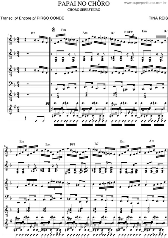 Partitura da música Papai No Choro v.2