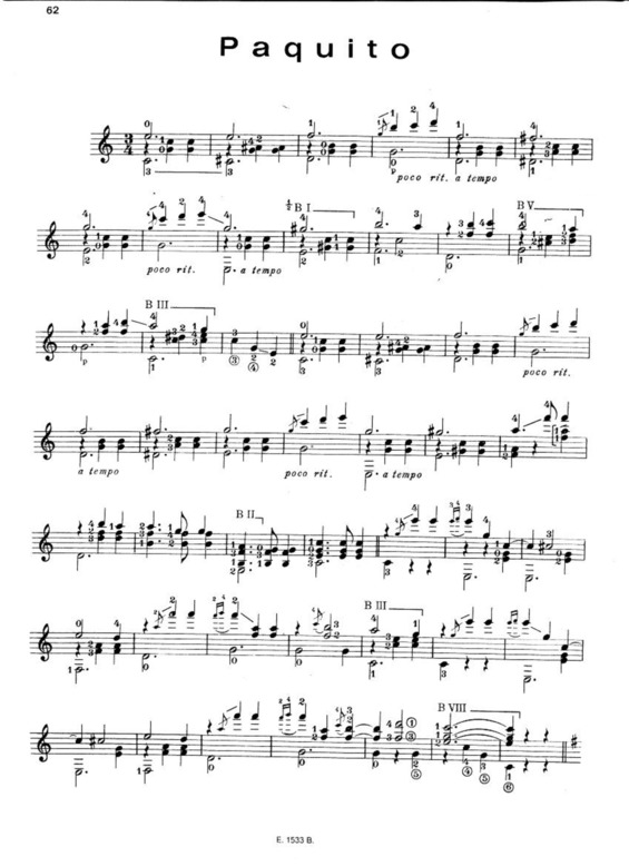 Partitura da música Paquito v.2