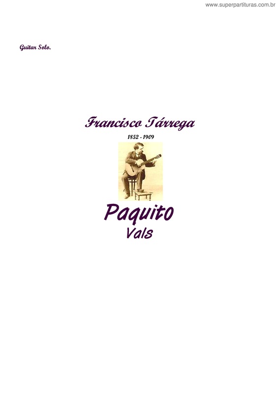 Partitura da música Paquito