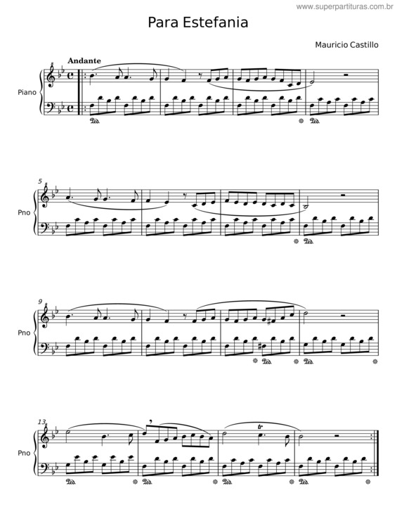 Partitura da música Para Estefanía – Castillo Hidalgo, Mauricio Andrés