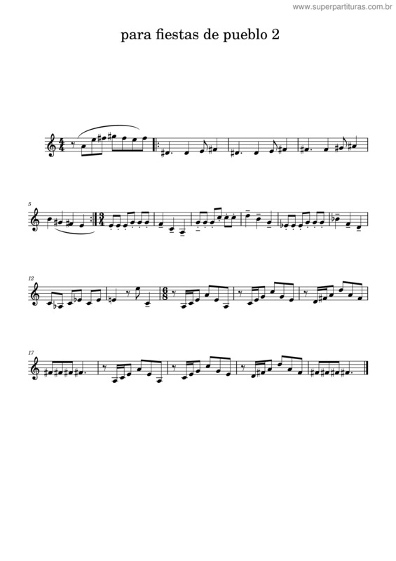 Partitura da música Para Fiestas De Pueblo 2