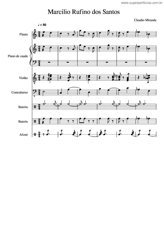 Partitura da música Para Marcilio Rufino Dos Santos