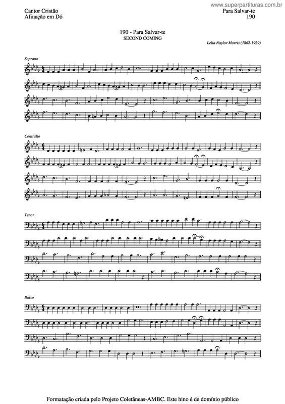 Partitura da música Para Salvar-Te v.2