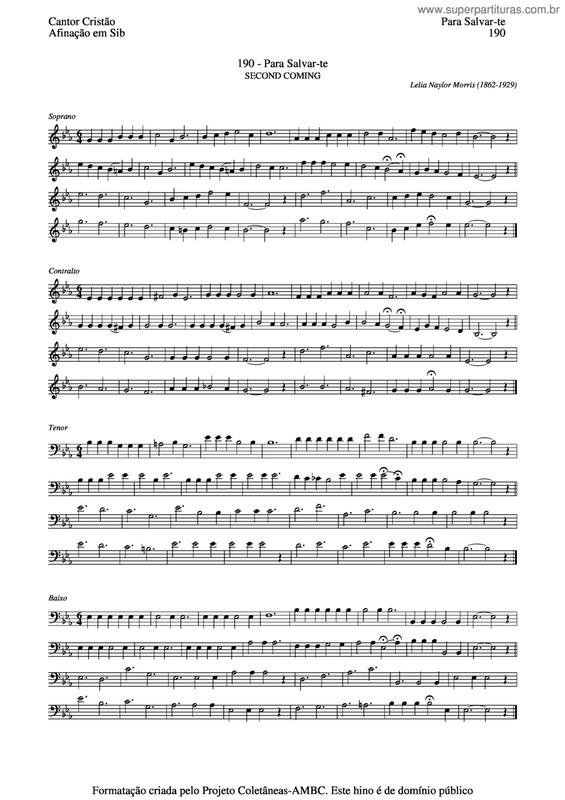 Partitura da música Para Salvar-Te v.3