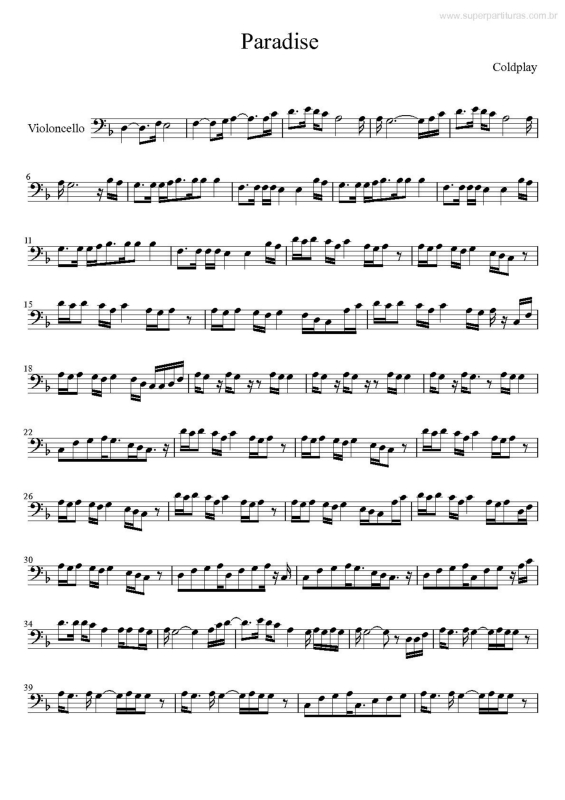 Partitura da música Paradise v.11