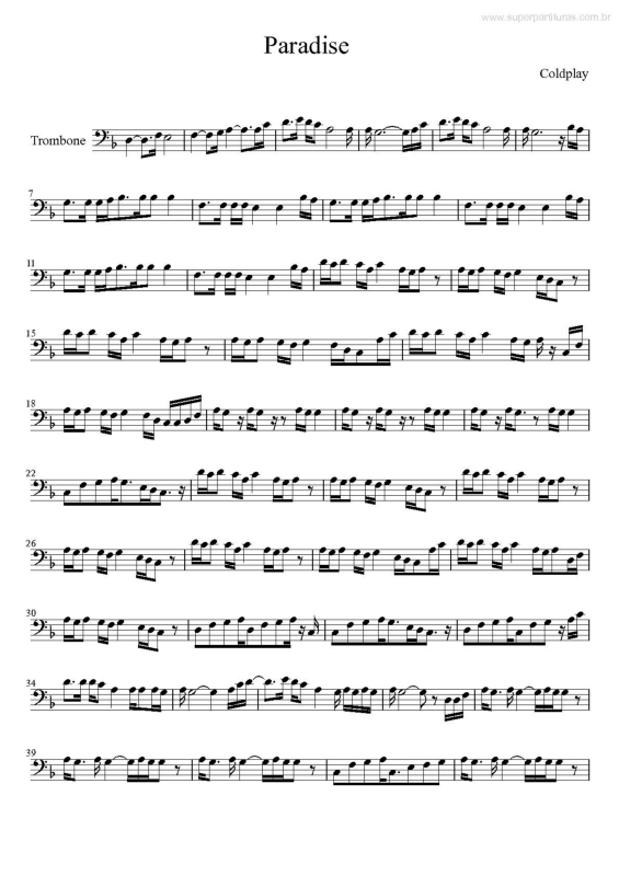 Partitura da música Paradise v.16