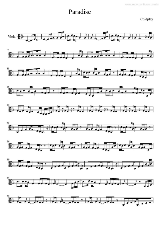 Partitura da música Paradise v.18