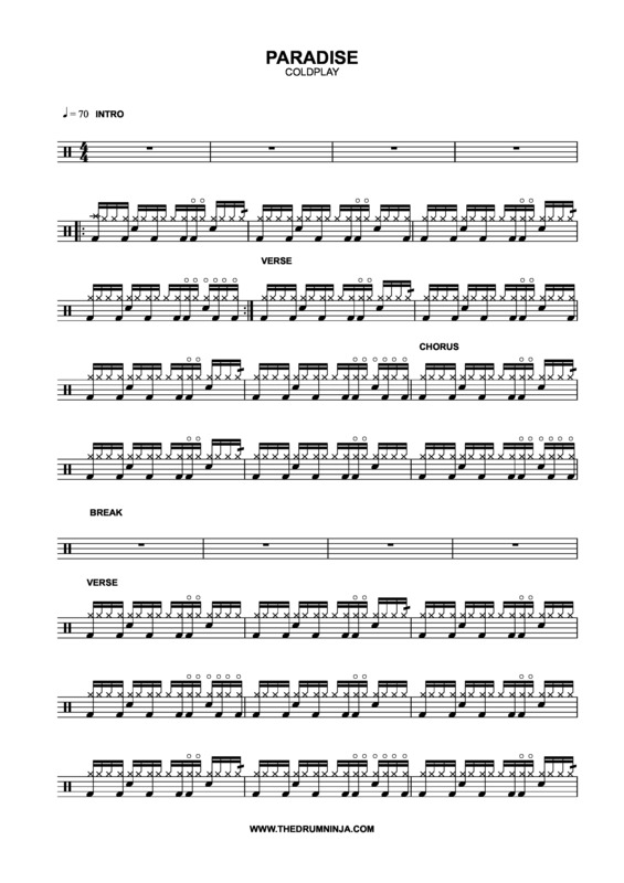 Partitura da música Paradise v.24