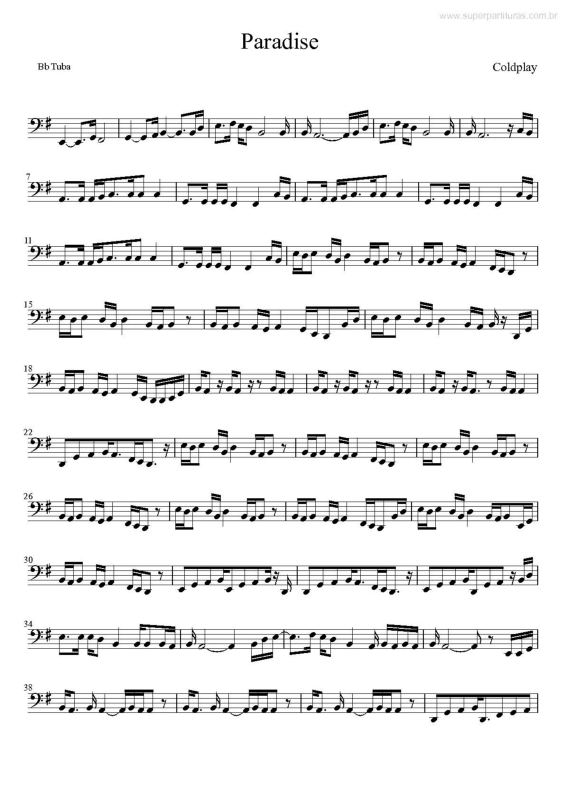 Partitura da música Paradise v.9