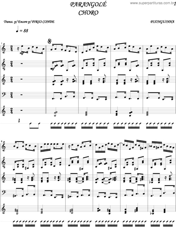 Partitura da música Parangolé v.2