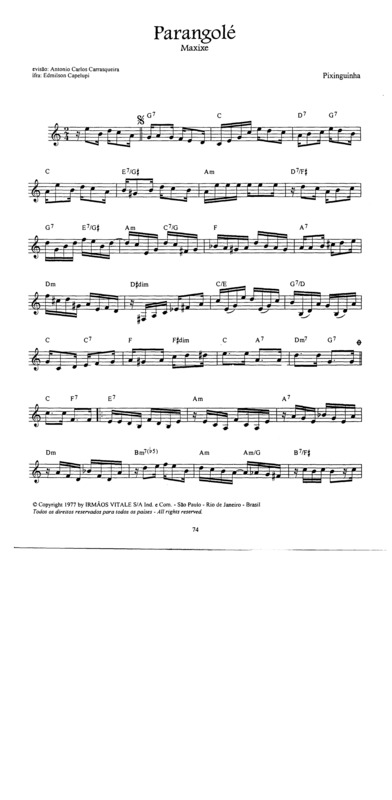 Partitura da música Parangolé v.5