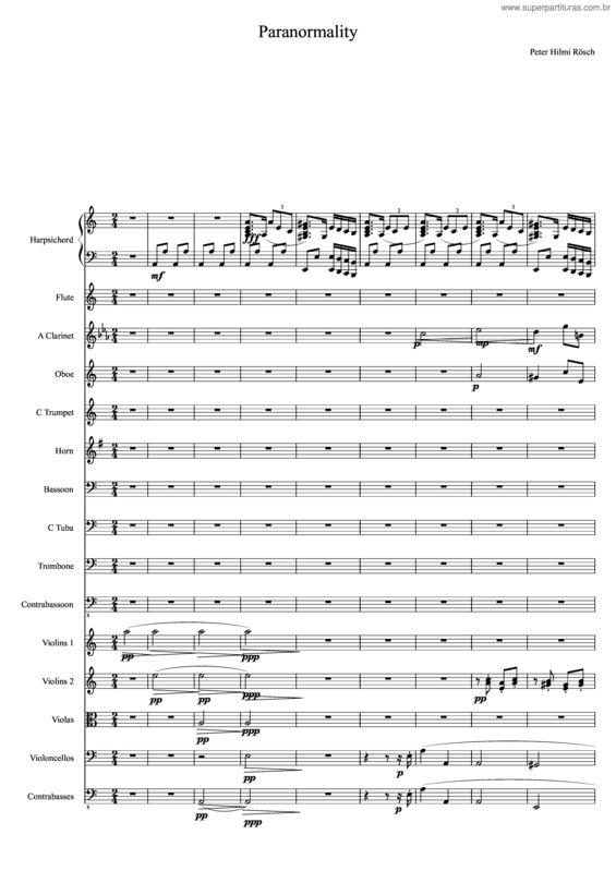 Partitura da música Paranormality