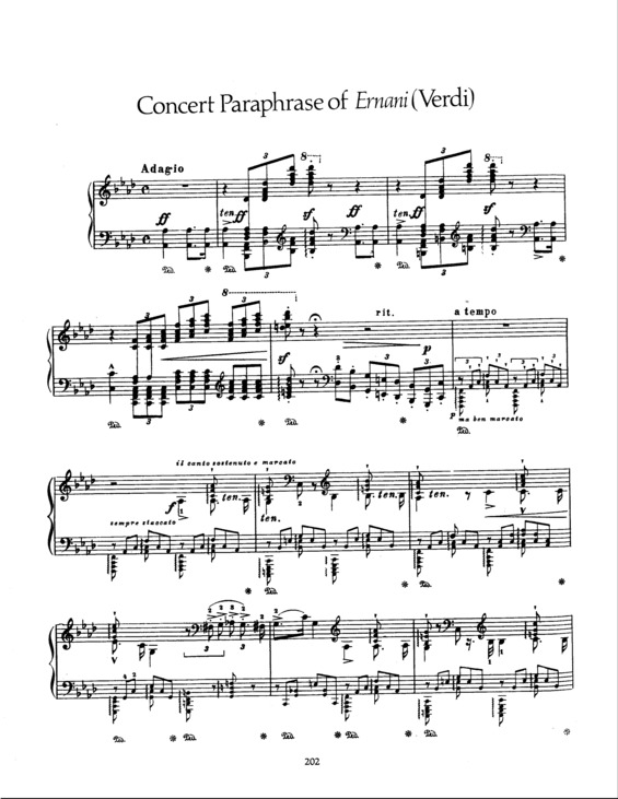 Partitura da música Paraphrase De Concert Sur Ernani II S.432