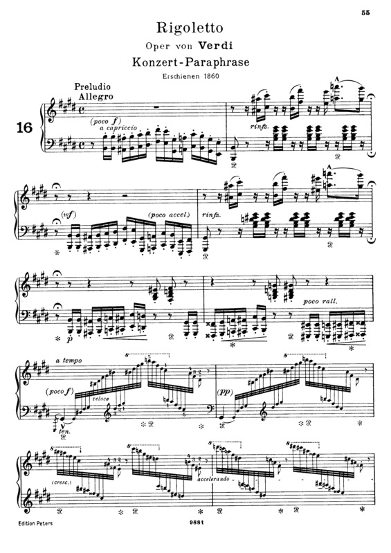 Partitura da música Paraphrase De Concert Sur Rigoletto S.434