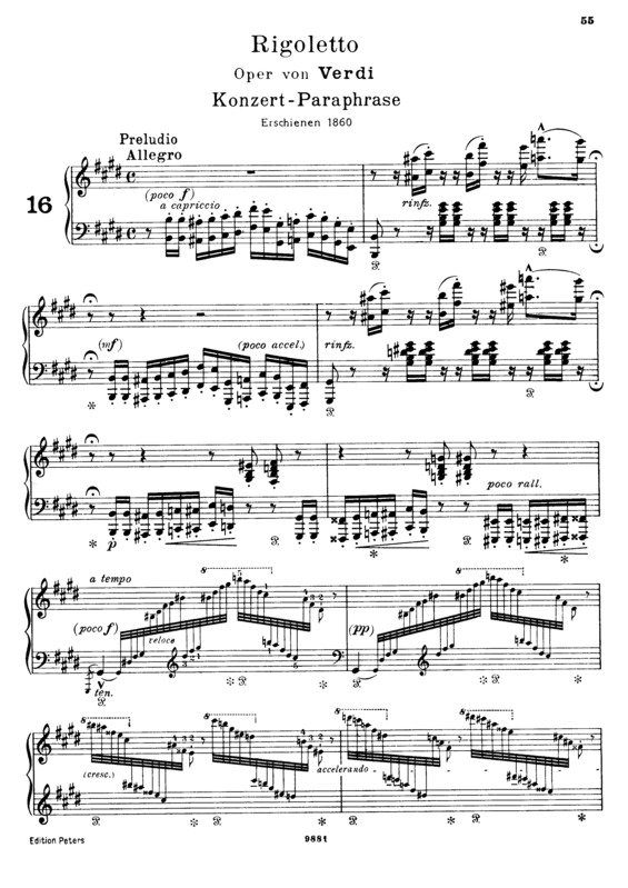 Partitura da música Paraphrase De Concert Sur Rigoletto S.434