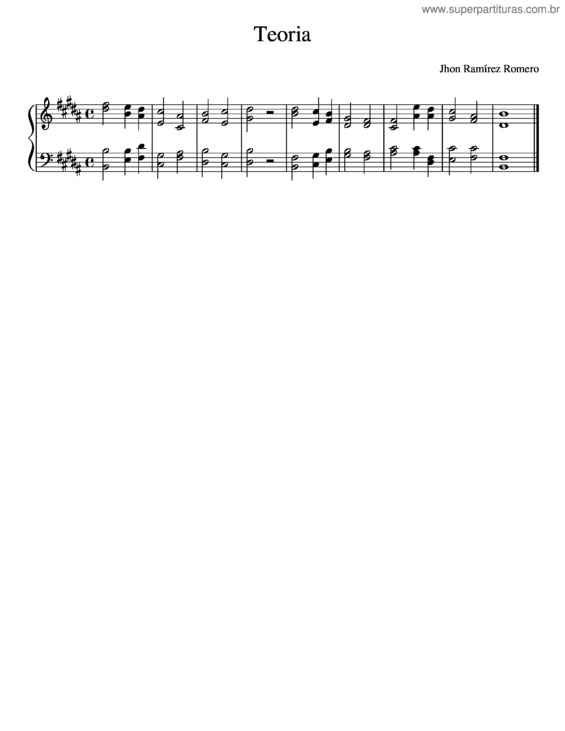 Partitura da música Parcial Teoria 1 Corte