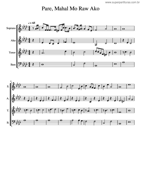 Partitura da música Pare Mahal Mo Raw Ako