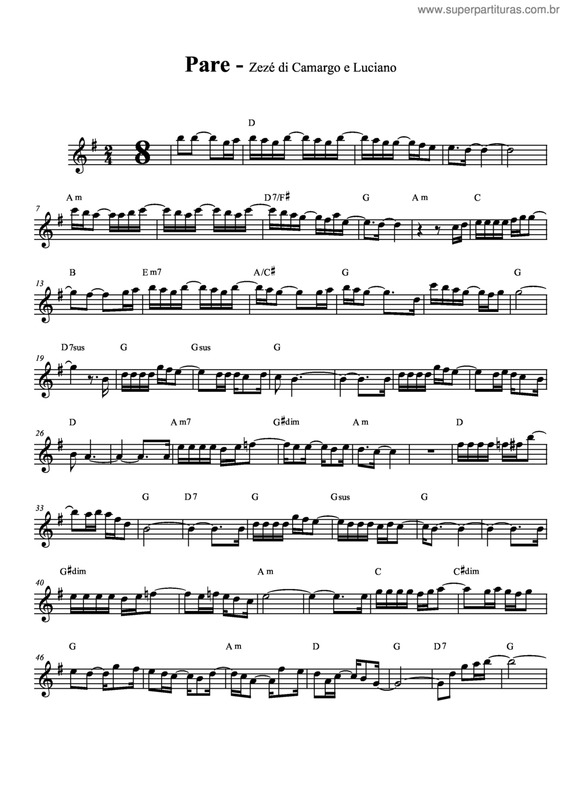 Partitura da música Pare v.3