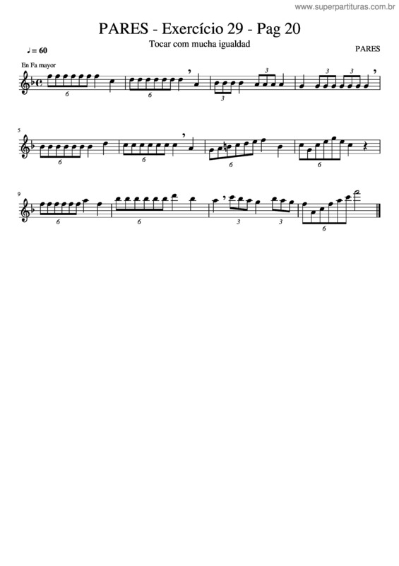 Partitura da música Pares v.3