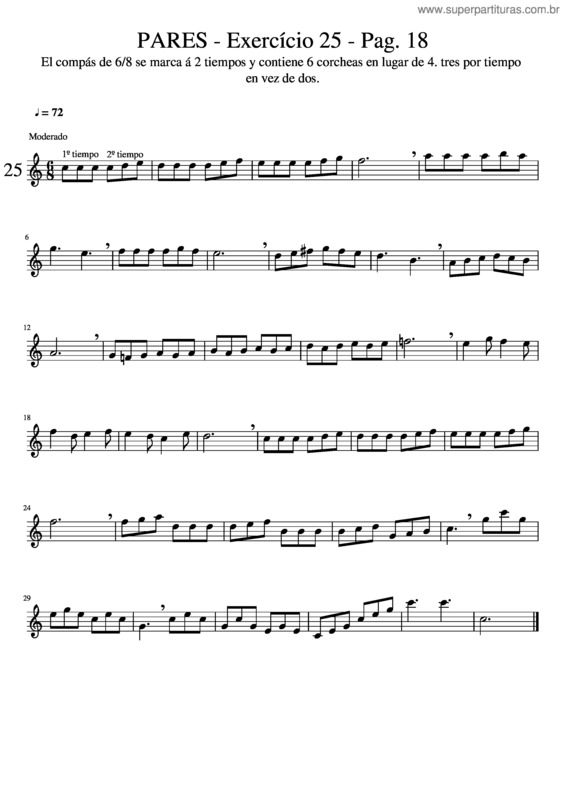 Partitura da música Pares v.5