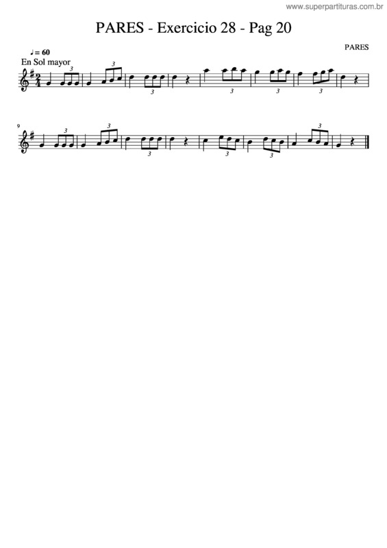 Partitura da música Pares v.6
