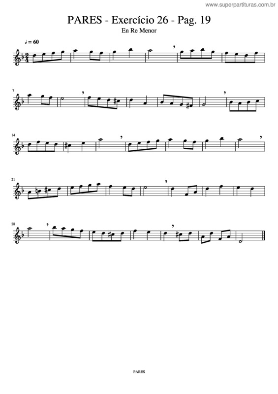 Partitura da música Pares v.7