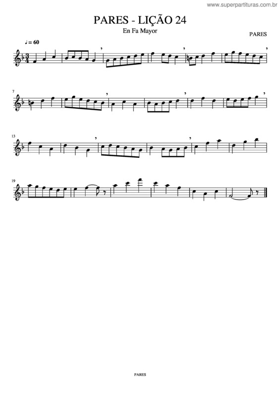 Partitura da música Pares v.8