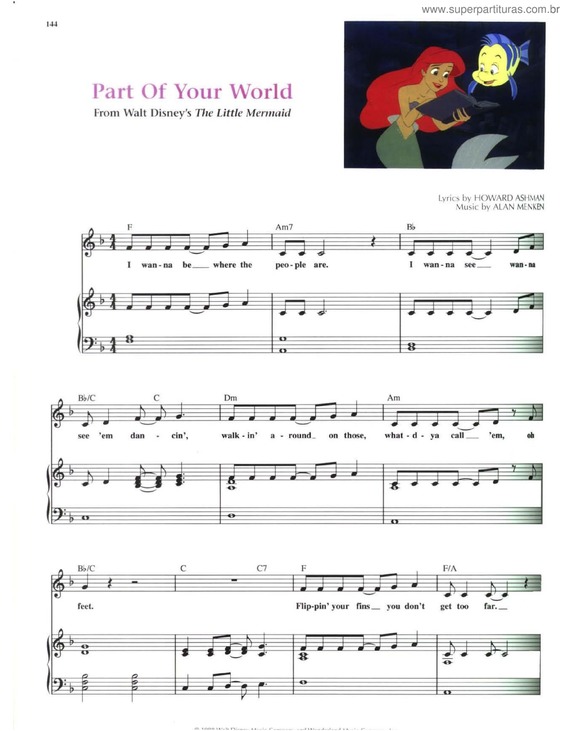 Partitura da música Part Of Your World