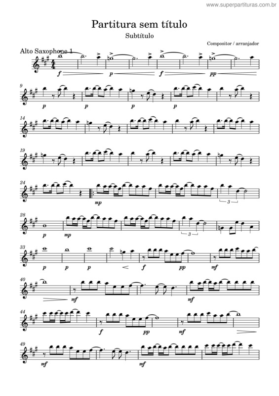Partitura da música Partes Lagrimas–Alto_Saxophone_1.Mxl