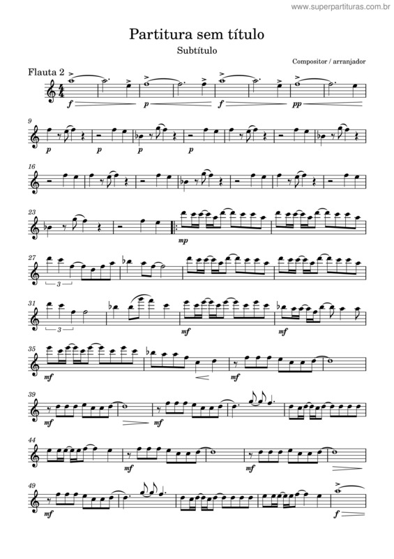 Partitura da música Partes Lagrimas–Flauta_2