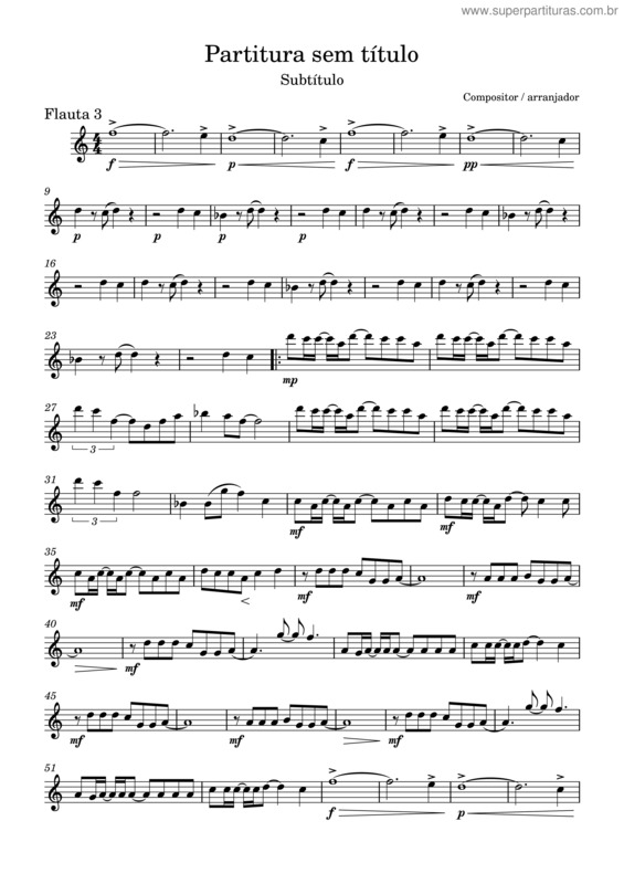 Partitura da música Partes Lagrimas–Flauta_3