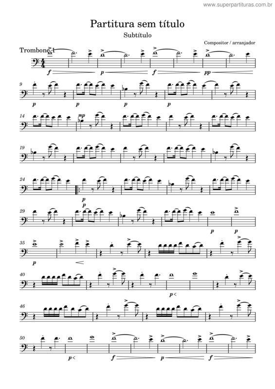Partitura da música Partes Lagrimas–Trombone_1