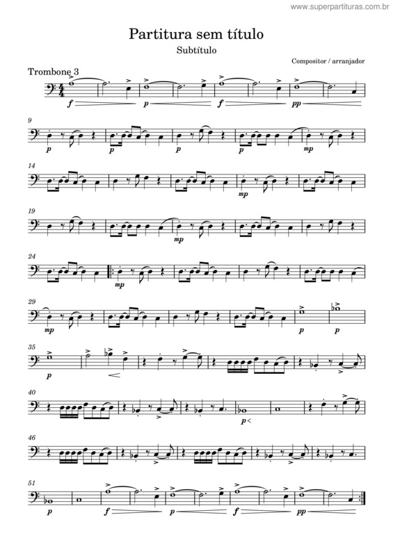 Partitura da música Partes Lagrimas–Trombone_3.Mxl