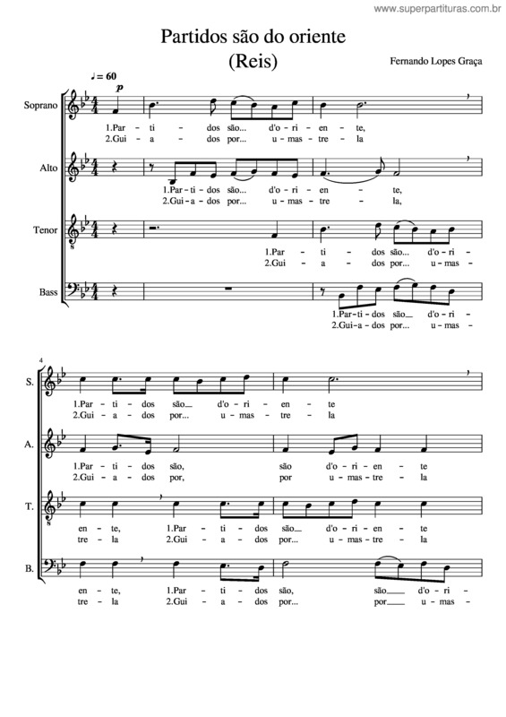 Partitura da música Partidos São Do Oriente