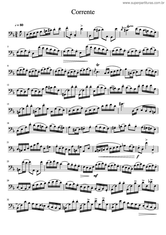 Partitura da música Partita Corrente
