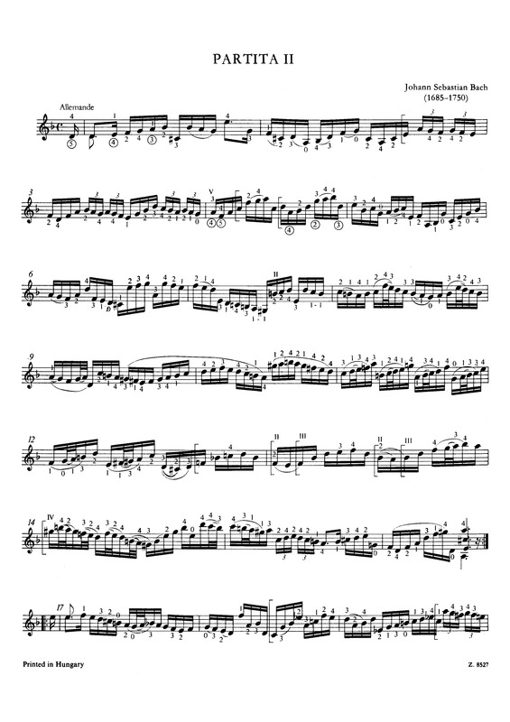 Partitura da música Partita II