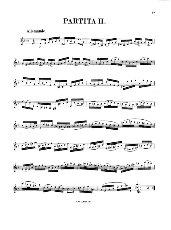 Partitura da música Partita No. 2