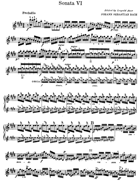 Partitura da música Partita No. 3 in E major BWV1006
