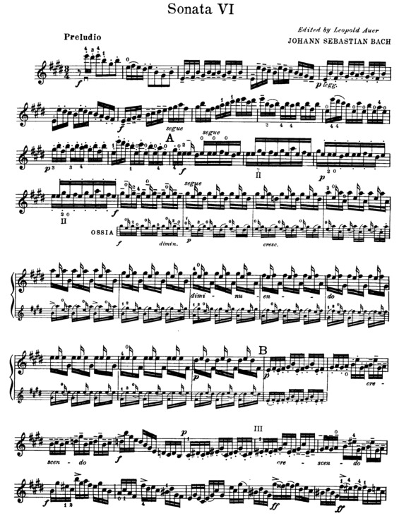 Partitura da música Partita No. 3 in E major BWV1006
