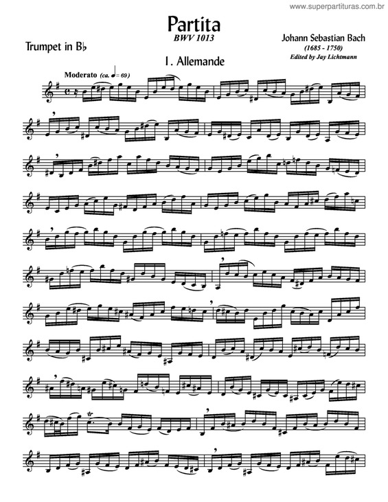 Partitura da música Partita