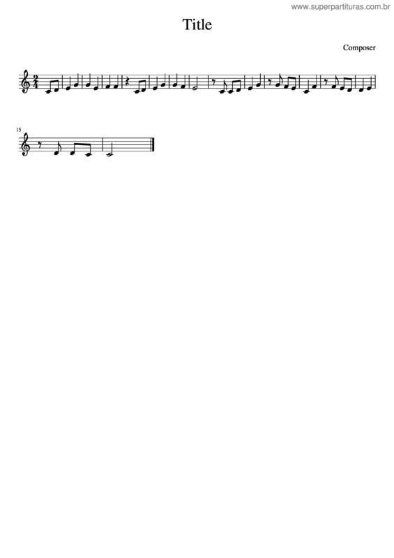 Partitura da música Partitura Asa Branca