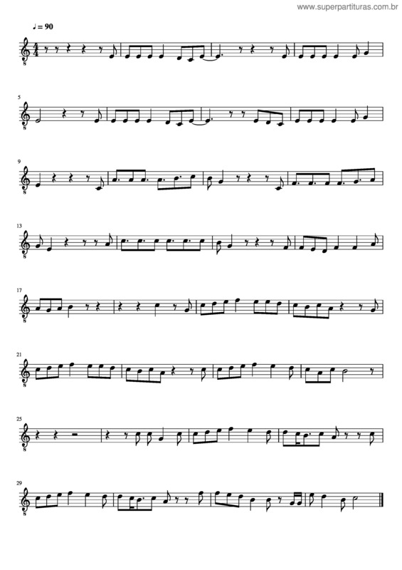 Partitura da música Partitura Joao Eu Te Quero Pra Mim