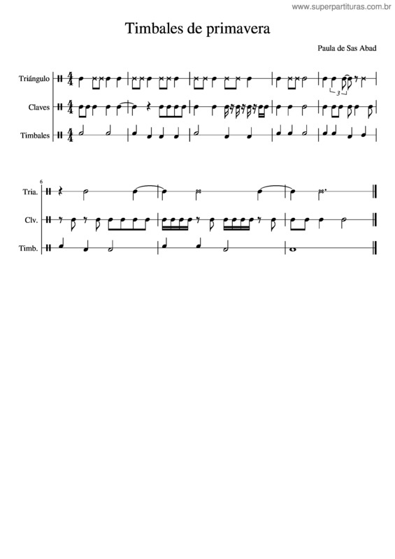 Partitura da música Partitura Ritmo Timbales De Primavera
