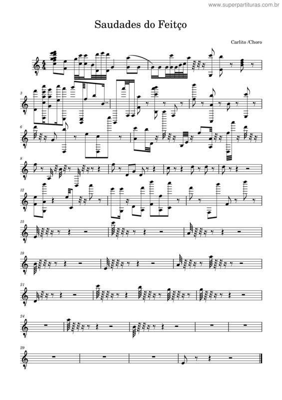 Partitura da música Partitura Sem Título